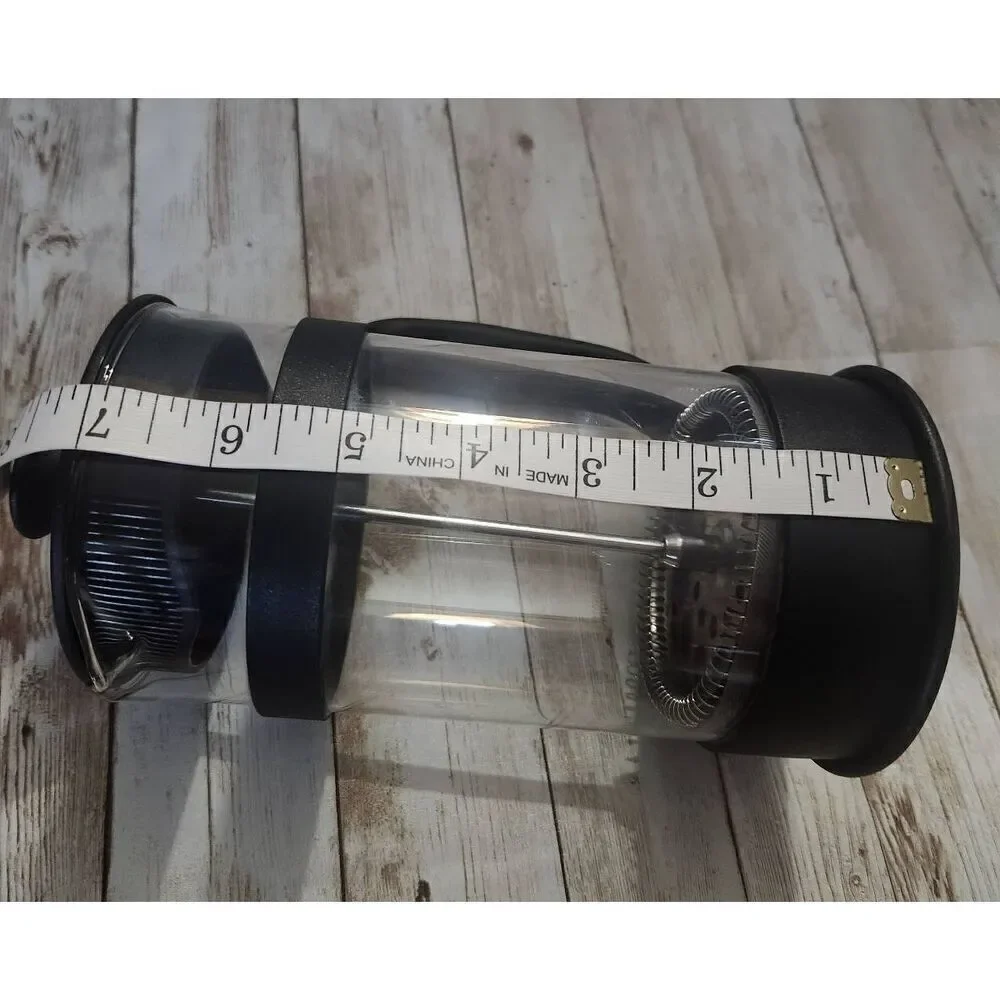 Black & glass coffee press